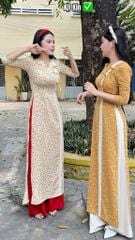 Áo Dài Hoa Nhí Kẹo Mút AD3075 (Áo lẻ)