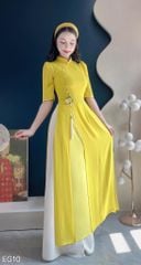 Áo Dài 4 Tà CÀNH LỘC XUÂN Kèm Phụ Kiện AD2995 (Áo lẻ)