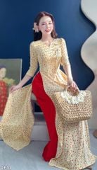 Áo Dài Hoa Nhí Kẹo Mút AD3075 (Áo lẻ)