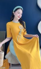 Áo Dài Bông Lưới Bi Nhung AD3072 (Áo lẻ)