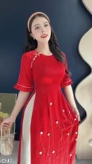 Áo Dài Hoa Dại Lụa Nứt AD3031 (Áo lẻ)