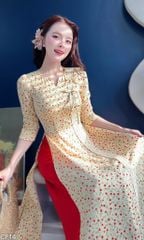Áo Dài Hoa Nhí Kẹo Mút AD3075 (Áo lẻ)