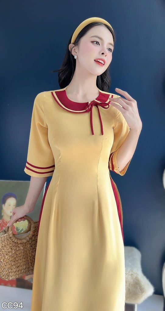 Áo Dài Bé Nơ Nhỏ AD3074 (Áo lẻ)