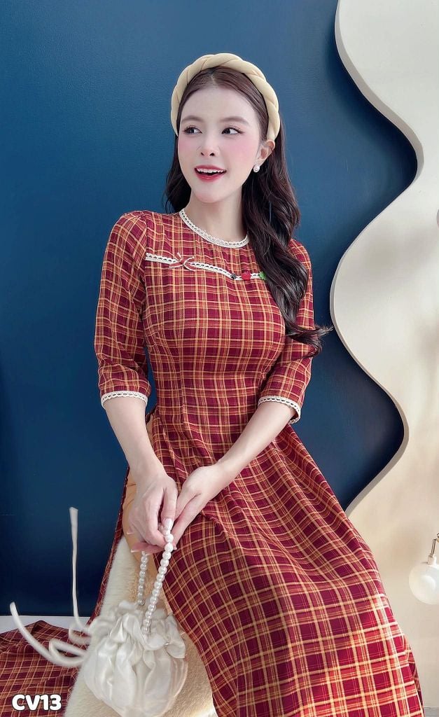 Áo Dài Charm Lí Lắc AD3086 (Áo lẻ)
