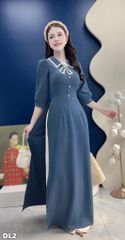 Áo Dài Luna Cổ Viền Kèm Phụ Kiện AD3085 (Áo lẻ)