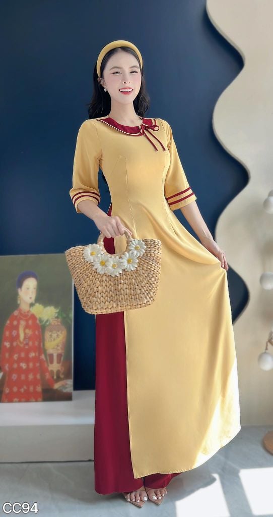 Áo Dài Bé Nơ Nhỏ AD3074 (Áo lẻ)