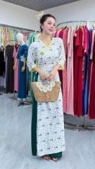 Áo Dài Bánh Hoa Búp AD3055 (Áo lẻ)