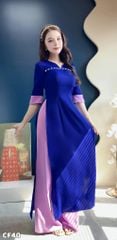 Áo Dài Cameli Ngọc Trai AD3081 (Áo lẻ)