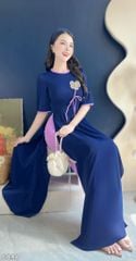 Áo Dài Bông Lưới Bi Nhung AD3072 (Áo lẻ)