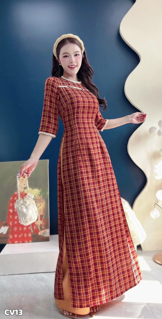 Áo Dài Charm Lí Lắc AD3086 (Áo lẻ)