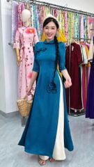 Áo Dài 5 Bông Hoa Nhỏ AD3069 (Áo lẻ)