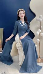 Áo Dài Luna Cổ Viền Kèm Phụ Kiện AD3085 (Áo lẻ)