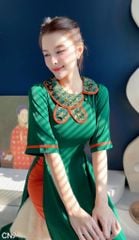 Áo Dài Hoa Hoạt Hình AD3080 (Áo lẻ)