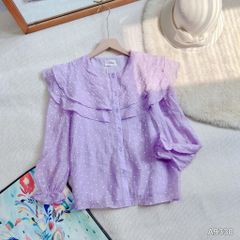 Áo Giấy Hoa Tim Bay A9330 (Áo lẻ)