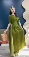 Áo Dài Hoa Đóa Luna Kèm Phụ Kiện AD3088 (Áo lẻ)