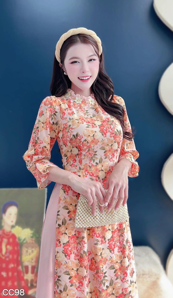 Áo Dài 4 Tà Rosa AD3083 (Áo lẻ)