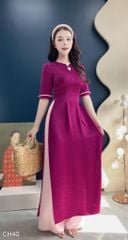 Áo Dài Hoa Đóa Luna Kèm Phụ Kiện AD3088 (Áo lẻ)