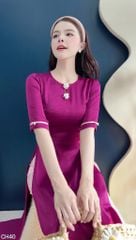 Áo Dài Hoa Đóa Luna Kèm Phụ Kiện AD3088 (Áo lẻ)