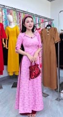 Áo Dài Gấm Violet AD3087 (Áo lẻ)