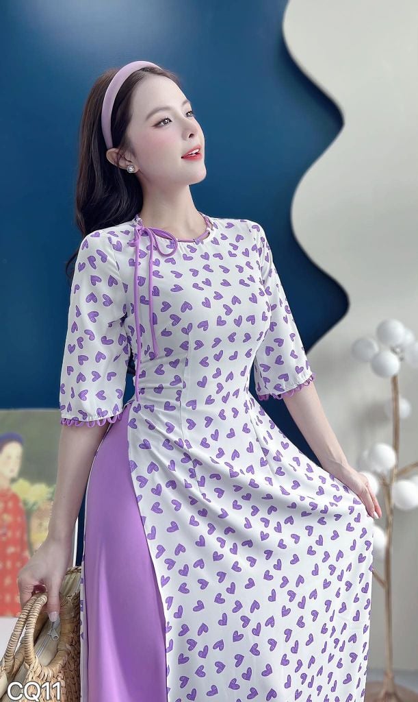 Áo Dài Kẹo Cười AD3084 (Áo lẻ)