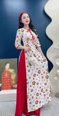 Áo Dài Kẹo Cười AD3084 (Áo lẻ)