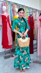 Áo Dài Mây Hồng Bay AD2018 (Áo lẻ)