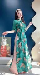 Áo Dài Mây Hồng Bay AD2018 (Áo lẻ)