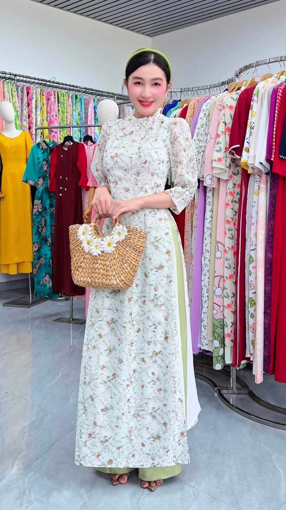 Áo Dài 4 Tà Rosa AD3083 (Áo lẻ)