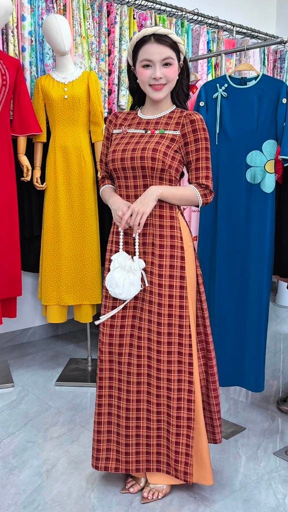 Áo Dài Charm Lí Lắc AD3086 (Áo lẻ)