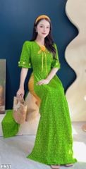 Áo Dài Tiểu Cúc Xinh Kèm Phụ Kiện AD3089 (Áo lẻ)