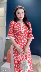 Áo Dài 4 Tà Chúm Chím Kèm Phụ Kiện AD3042 (Áo lẻ)