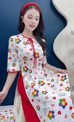 Áo Dài Kẹo Cười AD3084 (Áo lẻ)