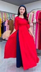 Áo Dài Gấm Violet AD3087 (Áo lẻ)