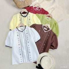 Áo Sơ Mi Thêu Rong Biển A3968 (Áo lẻ)