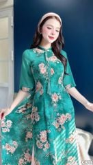 Áo Dài Mây Hồng Bay AD2018 (Áo lẻ)