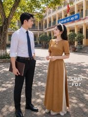 Áo Dài Hoa Đóa Luna Kèm Phụ Kiện AD3088 (Áo lẻ)