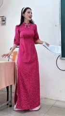 Áo Dài Xuân Lục Kèm Phụ Kiện AD3052 (Áo lẻ)