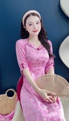 Áo Dài Gấm Violet AD3087 (Áo lẻ)