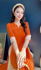 Áo Dài Cameli Ngọc Trai AD3081 (Áo lẻ)
