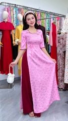 Áo Dài Lụa Cúc Ảnh AD3091 (Áo lẻ)
