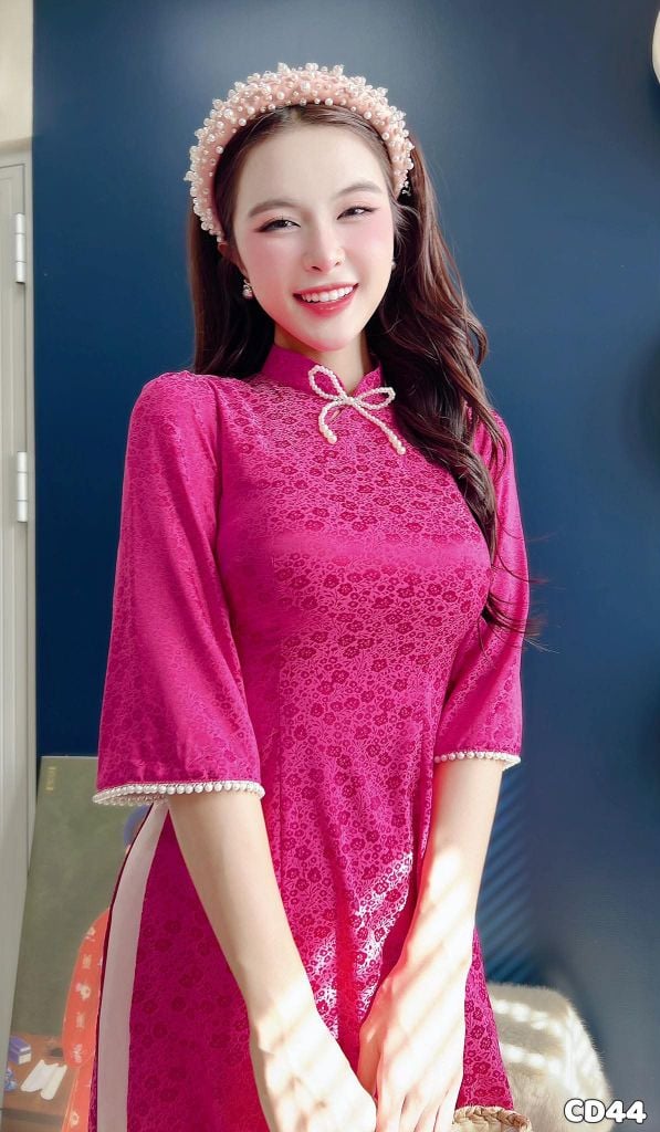 Áo Dài Xuân Lục Kèm Phụ Kiện AD3052 (Áo lẻ)