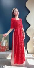 Áo Dài Lụa Cúc Ảnh AD3091 (Áo lẻ)