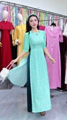 Áo Dài Hoa Ép Kính AD2966 (Áo lẻ)