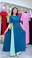 Áo Dài Hoa Liễu Bay AD3096 (Áo lẻ)