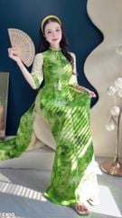 Áo Dài Mây Hồng Bay AD2018 (Áo lẻ)