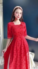 Áo Dài Lụa Cúc Ảnh AD3091 (Áo lẻ)