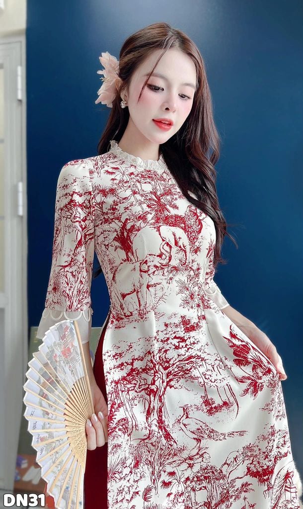 Áo Dài Vườn Nhiệt Đới AD3095 (Áo lẻ)