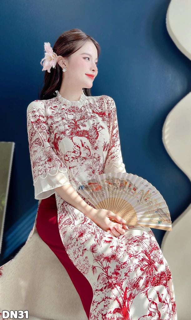 Áo Dài Vườn Nhiệt Đới AD3095 (Áo lẻ)