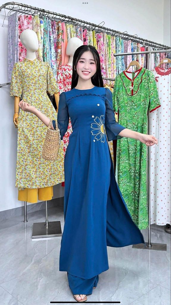 Áo Dài Mặt Trời Phía Đông AD3115 (Áo lẻ)
