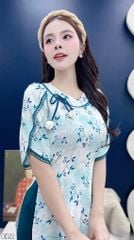 Áo Dài Mộc Miên Kèm Phụ Kiện AD3109 (Áo lẻ)